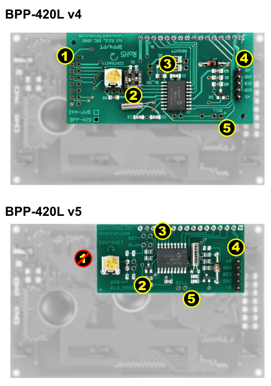 BPP-420L v4/v5 hardware changes