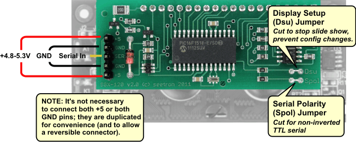 SGX-120L serial interface hookup