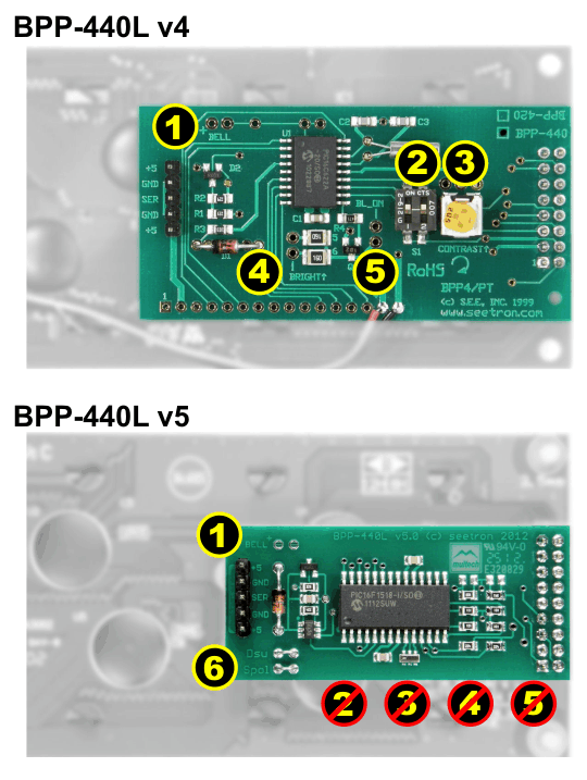 BPP-440L v4/v5 hardware changes